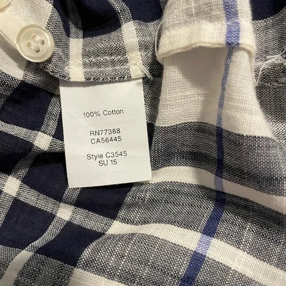 J Crew Sz S‎ 100% Cotton Plaid Preppy Work Casual Lagenlook Academia 90s Grunge - Picture 6 of 11